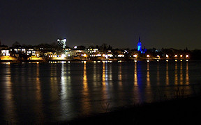Wallpaper Rhein bei Niederdollendorf Nacht